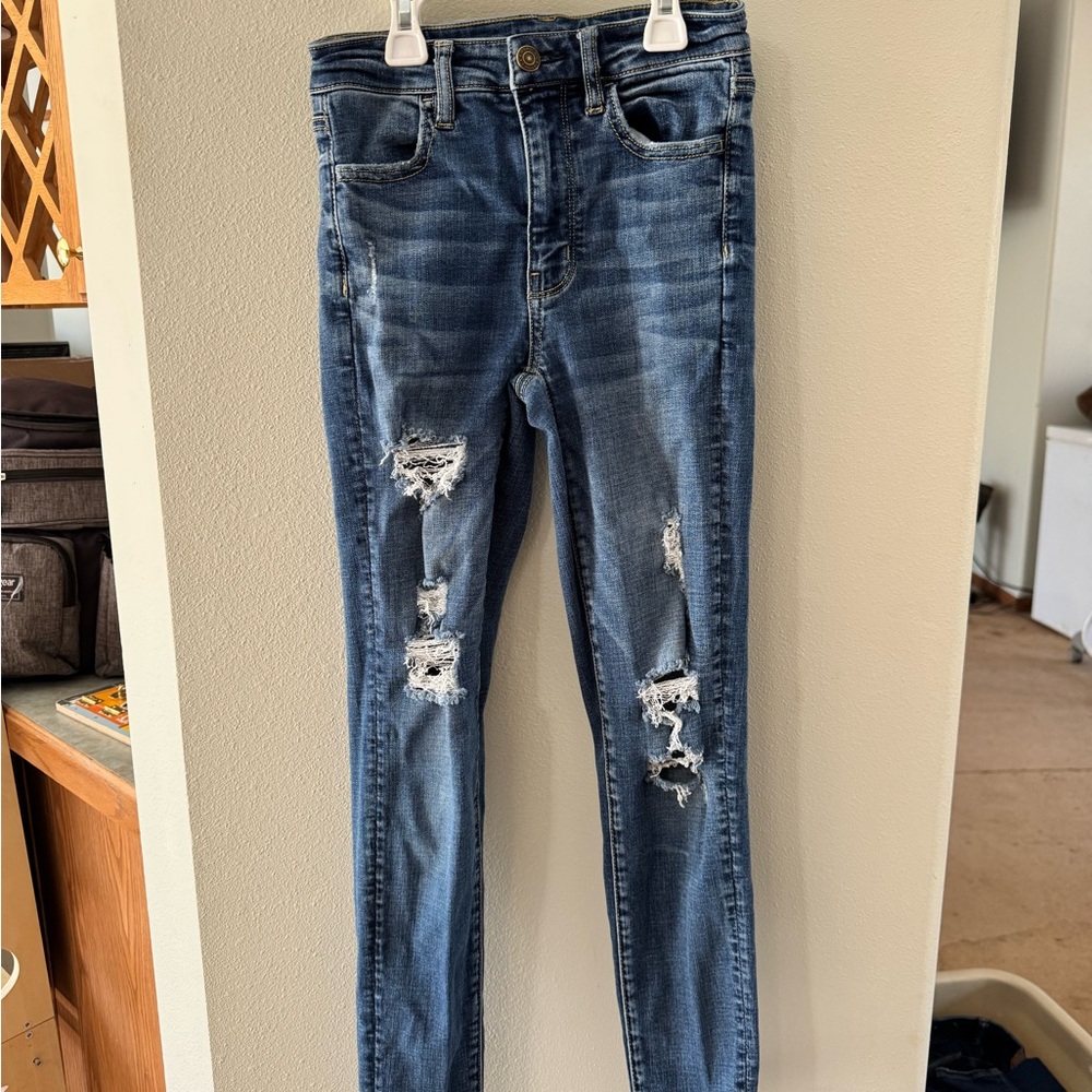 Distressed Blue Women's Jeans
